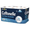 Toilet Tissues | Cottonelle 55480 Ultra CleanCare 1-Ply Septic Safe Strong Bath Tissue Toilet Paper - White (4/Carton) image number 2