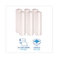 High-Density Trash Bags | Boardwalk V8046ENKR01 40 in. x 46 in. 45 gal. 19 mic High-Density Can Liners - Natural (150/Carton) image number 3