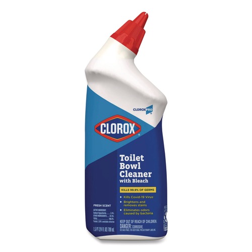 Toilet Bowl Cleaners | Clorox 00031 24 oz. Bottle Toilet Bowl Cleaner with Bleach - Fresh Scent image number 0