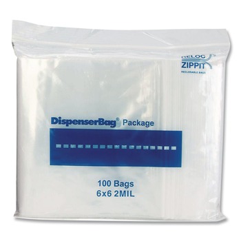 Fantapak MGP MGZ2P0606 Reloc Zippit 6 in. x 6 in. Plastic Zipper Bags - Clear (1000/Box)