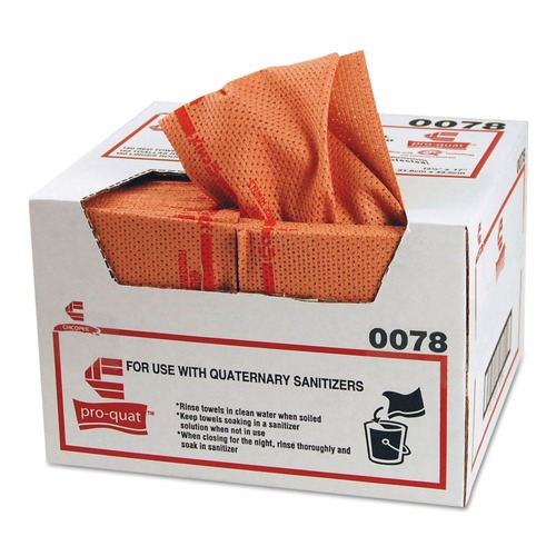 Cleaning Cloths & Wipes | Chix 0078 Pro-Quat Fresh Guy 12.5 in. x 17 in. Food Service Towels - Red (150/Carton) image number 0