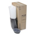 Food Containers & Lids | Pactiv Corp. OC16B Newspring VERSAtainer 6.8 x 4.8 x 1.9 16 oz Oval Plastic Microwavable Containers - Black/Clear (150/Carton) image number 1