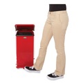 Waste Receptacles | Rubbermaid Commercial FGST7EPLRD 4 gal. Defenders Heavy-Duty Steel Step Can - Red image number 2
