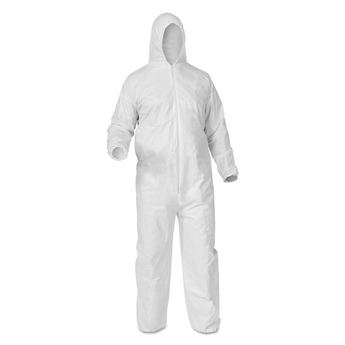 Cleaning Cloths & Wipes | Ansell 38939 A35 Liquid and Particle Protection Coveralls Hooded - X-Large, White (25/Carton) image number 0