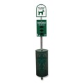 Outdoor Waste Receptacles | Tatco 28000 Dog Waste Station 12 gal Open Top Green/White image number 0