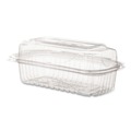 Perforated Roll & Hand Towels | Eco-Products EP-LC96 9 in. x 6 in. x 3 in. Renewable and Compostable Plastic Clamshell Hinged Food Containers - Clear (240/Carton) image number 4