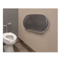 Toilet Tissue Dispensers | GEN PH62410ESD 19.5 in. x 5.5 in. x 11.25 in. Twin Tissue Dispenser - Transparent (1/Carton) image number 3