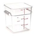 Food Storage Containers & Lids | Carlisle 1195307 8.75 in. x 8.75 in. x 9 in. 8 qt. Squares Polycarbonate Food Storage Container - Clear image number 2