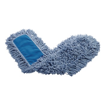 Rubbermaid Commercial FGJ25700BL00 48 in. Polyester Yarn Twisted Loop Blend Dust Mop - Blue (12/Carton)
