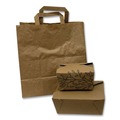 Shopping Bags | Kari-Out 1200410 11 in. x 7 in. x 12 in. Natural Kraft Flat Handles Kraft Paper Bags - Brown (250/Carton) image number 3