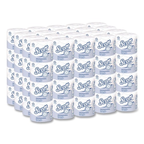 Perforated Roll & Hand Towels | Scott 13217 Essential 100 Percent Recycled Fiber SRB Septic Safe 2 Ply Bathroom Tissue - White (80/Carton) image number 0