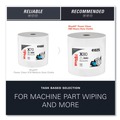 Perforated Roll & Hand Towels | WypAll 41025 12.4 in. x 12.2 in. Power Clean Jumbo Roll X80 Heavy Duty Cloths - White (475/Roll) image number 8