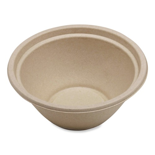 Food Containers & Lids | World Centric BO-SC-U32-LFP 32 oz 7.4 x 7.4 x 3.2 Fiber Paper Bowls - Natural (500/Carton) image number 0