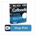 Toilet Tissues | Cottonelle 55699 Ultra CleanCare 1-Ply Septic Safe Mega Rolls Strong Tissue Toilet Paper - White (36/Carton) image number 4
