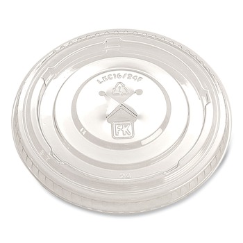 Fabri-Kal 000000000009508079 X-Slot Greenware Cold Drink Lids Fits 16 oz. to 24 oz. Cup - Clear (1000/Carton)