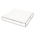 Pizza Boxes | Karat FP-PBF16W 16 in. x 16 in. x 1.97 in. Corrugated Paper Boxes - White/Brown (50/Bundle) image number 3