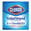 Toilet Brushes | Clorox 03191 ToiletWand Disposable Toilet Cleaning System with Handle/Caddy/Refills - White (6/Carton) image number 5