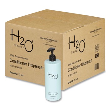 Diversified Hospitality Solutions AIR06-H20-C480 H2O Therapy 16.23 oz Conditioner - White Tea and Lemongrass (12/Carton)