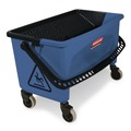 Finish Mops & Applicators | Rubbermaid Commercial FGQ050000000 27 Gallon Microfiber Floor Finishing System - Blue/Black/White image number 1