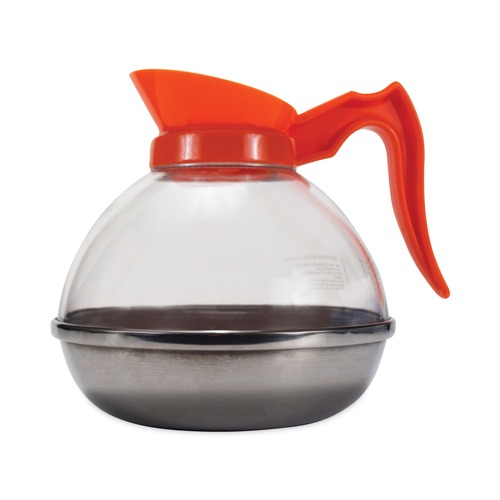 Decanters & Pitchers | Coffee Pro CPU13 12-Cup Unbreakable Stainless Steel/Polycarbonate Decaffeinated Coffee Decanter - Orange image number 0