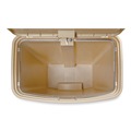 Indoor Waste Receptacles | Rubbermaid Commercial 1883458 Streamline 13-Gallon Resin Front Step Style Step-On Container - Beige image number 3