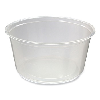 FOOD CONTAINERS AND LIDS | Fabri-Kal 000000000009505114 4.6 Diameter x 2.3 h 12 oz Plastic Microwavable Deli Containers - Clear (500/Carton)