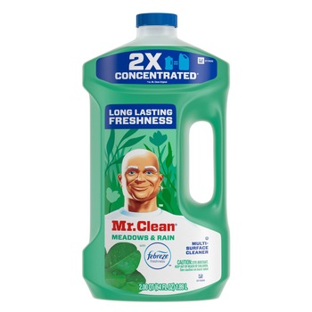 Mr. Clean 80749542 64 oz. Bottle Multipurpose Cleaning Solution with Febreze - Meadows and Rain