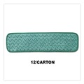 Mop Heads | Rubbermaid Commercial FGQ41200GR00 18.5 in. x 5.5 in. Microfiber Dust Pad - Green (12/Carton) image number 3