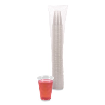 BEVERAGEWARE | Boardwalk BWKTRANSCUP9CT 9 oz. Polypropylene Plastic Cold Cups - Translucent (100 Cups/Sleeve, 25 Sleeves/Carton)