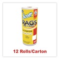 Perforated Roll & Hand Towels | Scott 54992 9.4 in. x 11 in. 1-Ply Rags On A Roll - White (12/Carton) image number 2