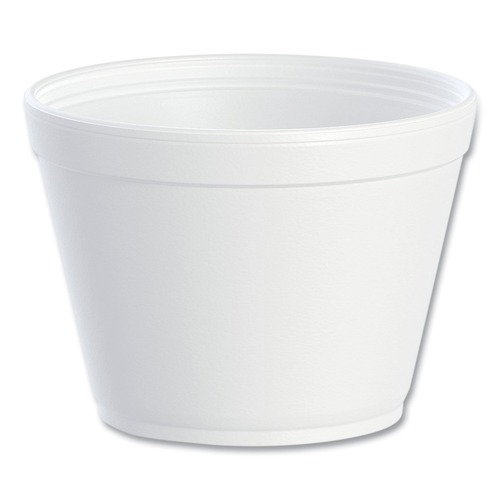 Food Containers & Lids | Dart 16MJ32 16 oz. Extra Squat Foam Containers - White (500/Carton) image number 0