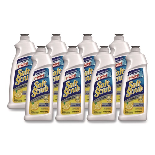 All Purpose Cleaners & Degreasers | Soft Scrub 0 23400 07224 8 All Purpose Cleanser, Lemon Scent, 24 oz Bottle, 8/Carton image number 0
