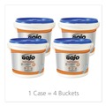 Hand Sanitizing Wipes | GOJO Industries 6298-04 Fast Towels 6.93 in. x 7.93 in. Hand Cleaning Towels (4/Carton) image number 1