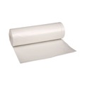 Low-Density Trash Bags | Boardwalk H6639HWKGR1 33 in. x 39 in. 33 gal. 0.6 mil Perforated Roll Low-Density Waste Can Liners - White (150/Carton) image number 1