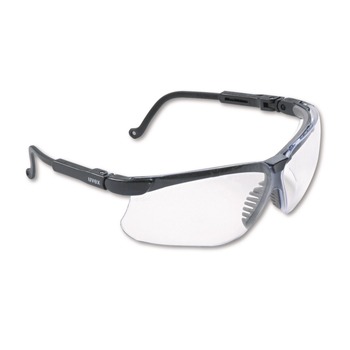 EYE PROTECTION | Honeywell Uvex S3200 Genesis Wraparound Safety Glasses - Black Plastic Frame/Clear Lens