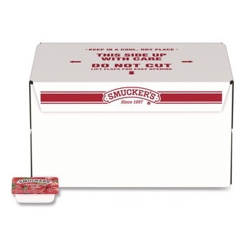 PRODUCTS | Smucker's 5150000767 0.5 oz. Jelly/Jam Plastic Portion Control Cups - Strawberry (200/Carton)