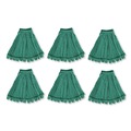 Mop Heads | Rubbermaid Commercial FGT85206GR00 5 in. Green Headband Microfiber Tube Mop - Medium Green (6/Carton) image number 0