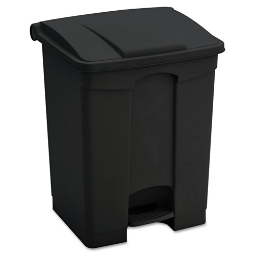 Indoor Waste Receptacles | Safco 9923BL 23 Gallon Large Capacity Plastic Step-On Receptacle - Black image number 0