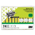 Scouring Pads & Sticks | Scotch-Brite PROFESSIONAL 74CC 3.6 in. x 6.1 in. 0.7 in. Thick Medium-Duty Scrubbing Sponge - Yellow/Green (10/Pack) image number 0