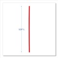 Straws/Stems/Sticks | Boardwalk BWKSTRU525R10 5.25 in. Polypropylene Single-Tube Stir-Straws - Red (10000/Carton) image number 5