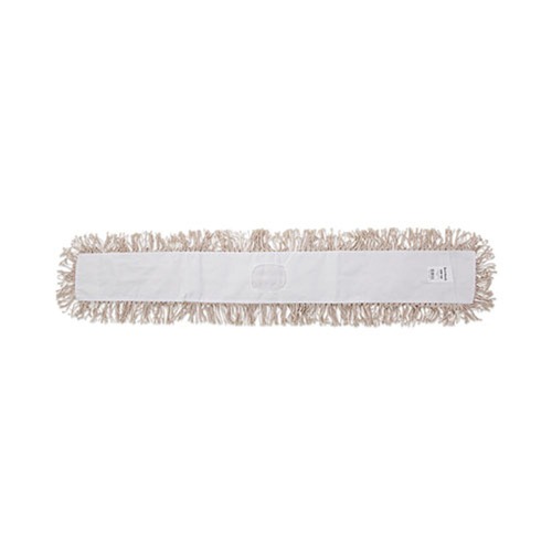 Mop Heads | Boardwalk BWK1348 48 in. x 5 in. Hygrade Cotton Industrial Dust Mop Head - White image number 0