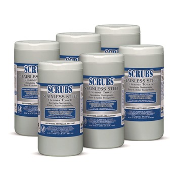  | SCRUBS 91930 9.75 in. x 10.5 in. Stainless Steel Cleaner Towels (6/Carton)