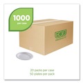 Plates | Eco-Products EP-P016NFA Vanguard 6 in. diameter Renewable and Compostable Sugarcane Plates - White (1000/Carton) image number 4
