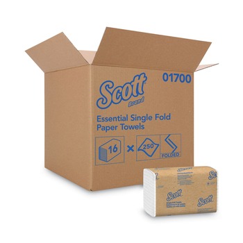 Scott 01700 9.3 in. x 10.5 in. Essential Single-Fold Towels (4000/Carton)