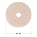 Floor Pads-Cleaning, Buffing & Polishing | Boardwalk BWK4019NHE 19 in. Diameter Natural Hog Hair Burnishing Floor Pads - Tan (5/Carton) image number 3