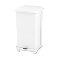 Waste Receptacles | Rubbermaid Commercial FGST12EPLWH 6.5 gal. Defenders Heavy-Duty Steel Step Can - White image number 0