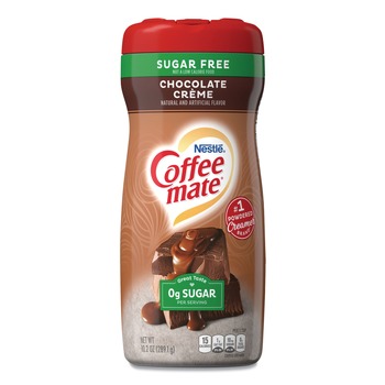 Coffee-Mate 12175855 10.2 oz Canister Powdered Creamer - Sugar Free Chocolate Cream