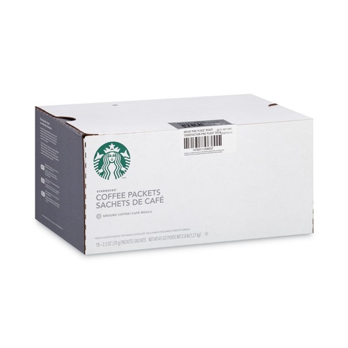 Coffee - Caffeinated | Starbucks 12420994 2-1/2 oz Packet Coffee - Pike Place Decaf (18/Box) image number 0