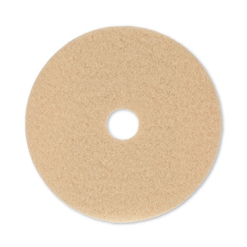 Floor Pads-Cleaning, Buffing & Polishing | Boardwalk BWK4020ULT 20 in. Diameter Burnishing Floor Pads - Tan (5/Carton) image number 0