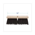 Brooms | Boardwalk BWK73160 6.25 in. Polypropylene Bristles 16 in. Brush Street Broom Head - Brown image number 1